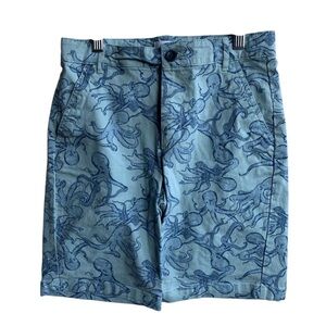 OLD NAVY Shorts Preppy Octopus Theme Ocean Life Blue Summer Boys Size 10